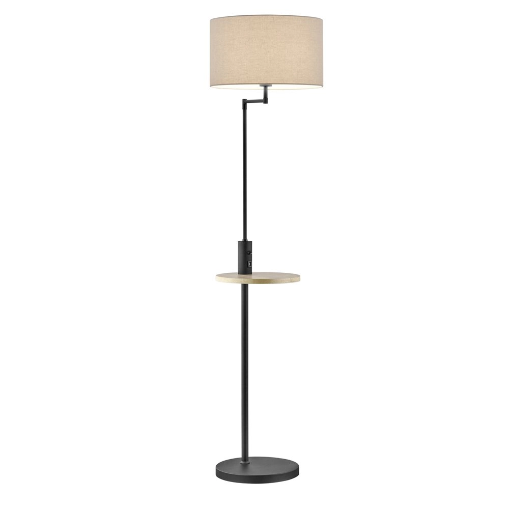 Lampe de lecture Claas Table noir avec du bois marron et gris