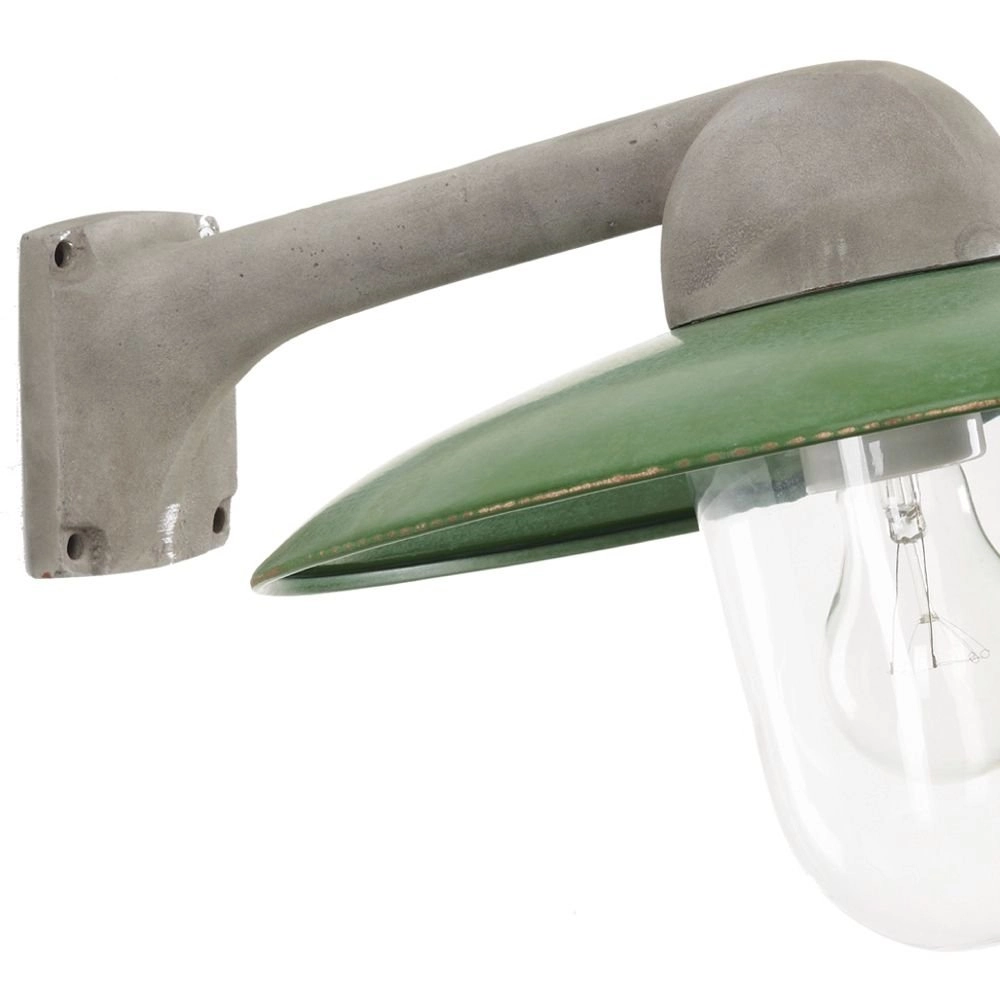 Lampe extérieure de l'industrie Fabrique gris métallisé avec vert rétro KS 8714732119696