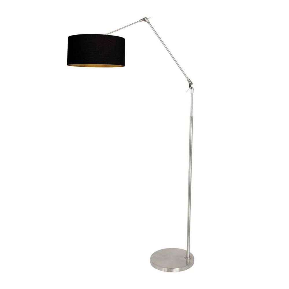 Lampadaire Prestige Chic métal avec abat-jour noir Steinhauer 8712746175592