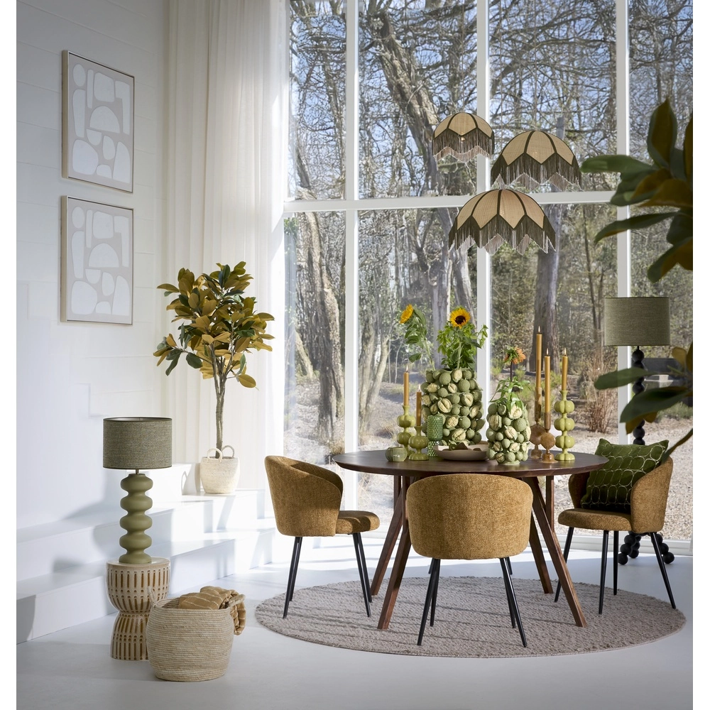 Ø Lampe pendante de 45 cm Sulina Raphia avec verdure Light & Living 8717807762391