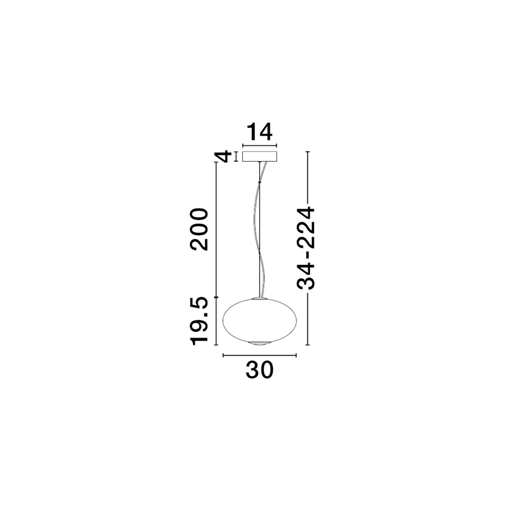 Suspension Aora verre brun ovale Lyora 5212017483843