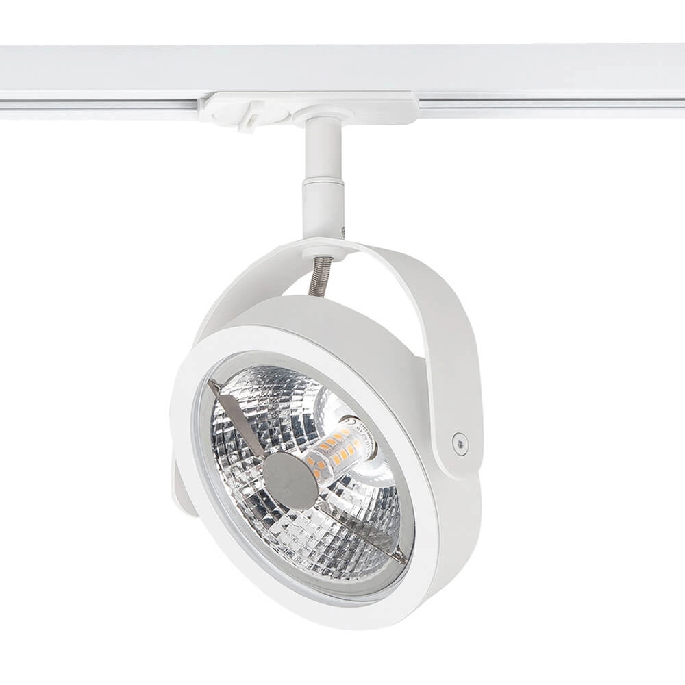 Jeu de rails monophasés 100cm Malta blanc avec 3 taches Highlight 8718379042805