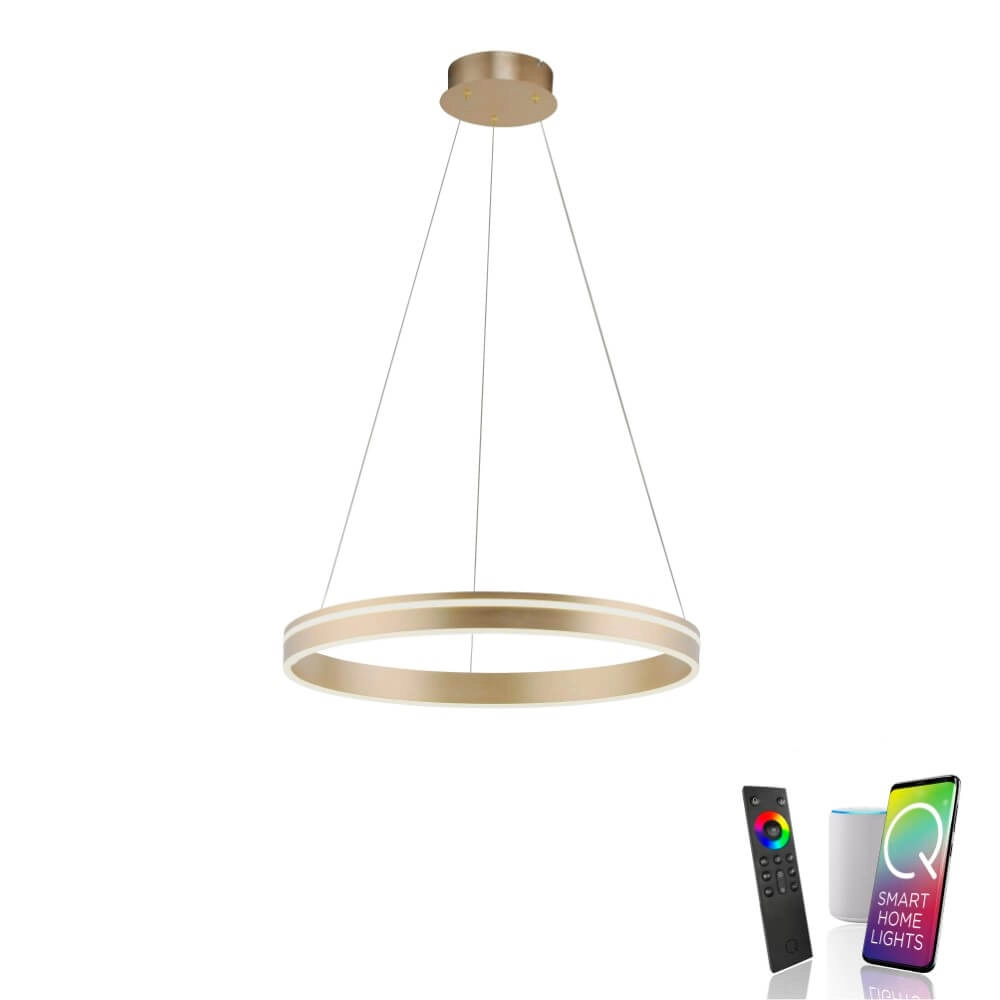 Lampe suspendue design Q-Vito Ø 59cm en laiton Paul Neuhaus 4012248357767