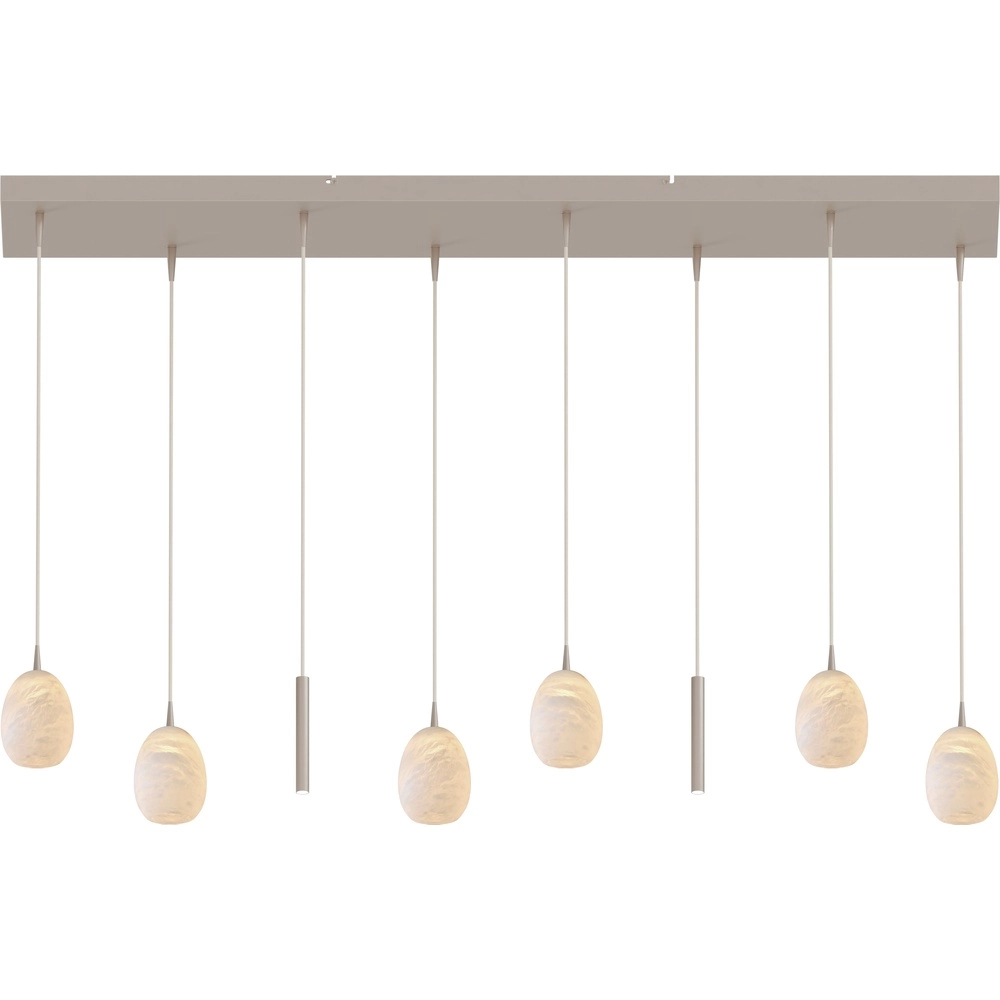 Lampe pendante de conception Alta Terra beige à 8 tons clairs