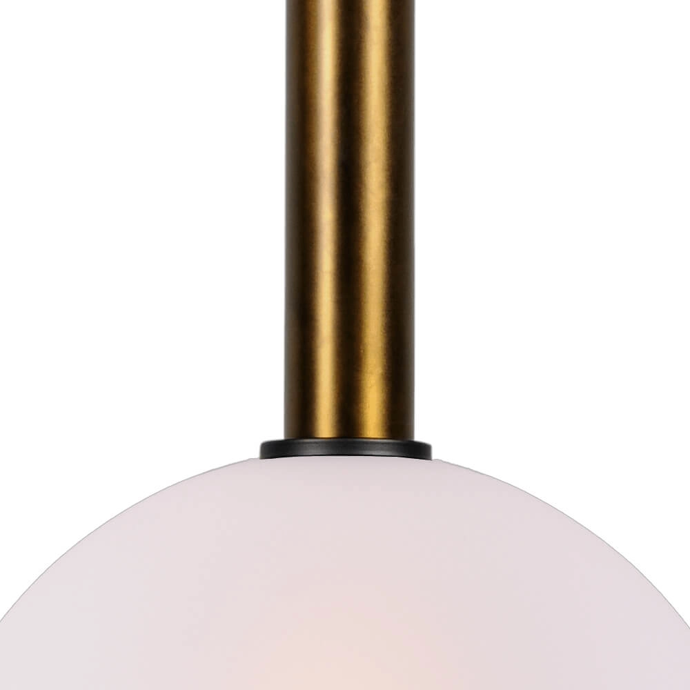 Lampe suspendue Ø 30cm Bella 2 Laiton antique avec verre blanc mat Masterlight 8718121334141