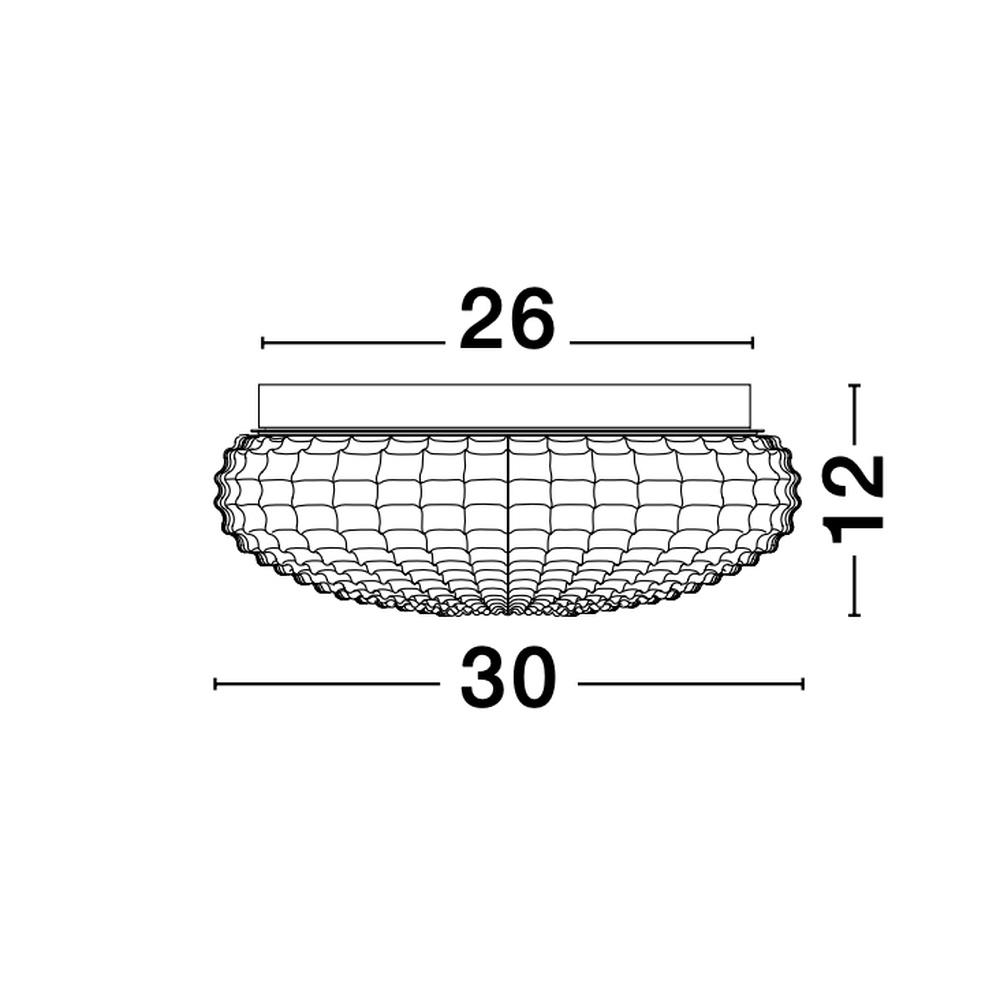 Plafonnier Clam verre blanc Lyora 5212017419460
