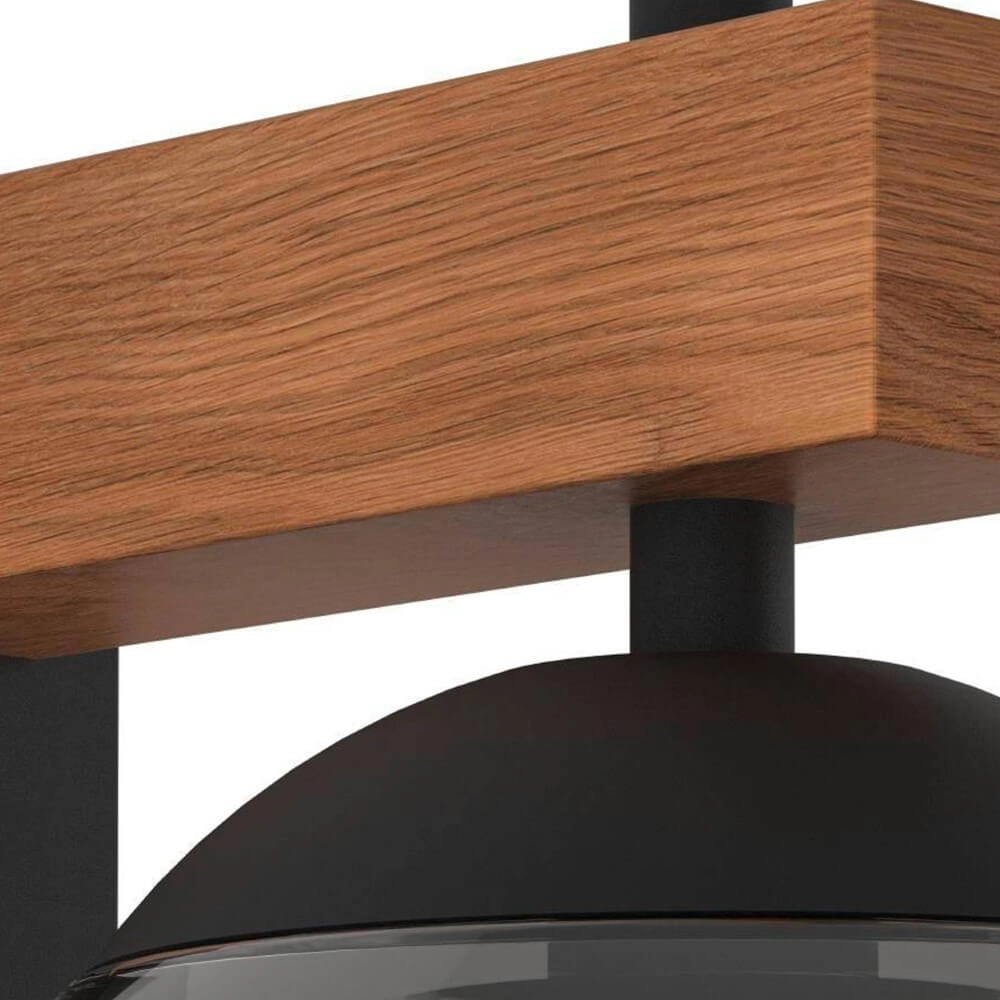 Lampe d'extérieur à ampoule Bufalata Bois avec verre fumé Eglo 9008606261765