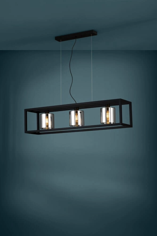 Lampe suspendue pour salle à manger Brisling avec verre fumé Stars of Light 9008606234653