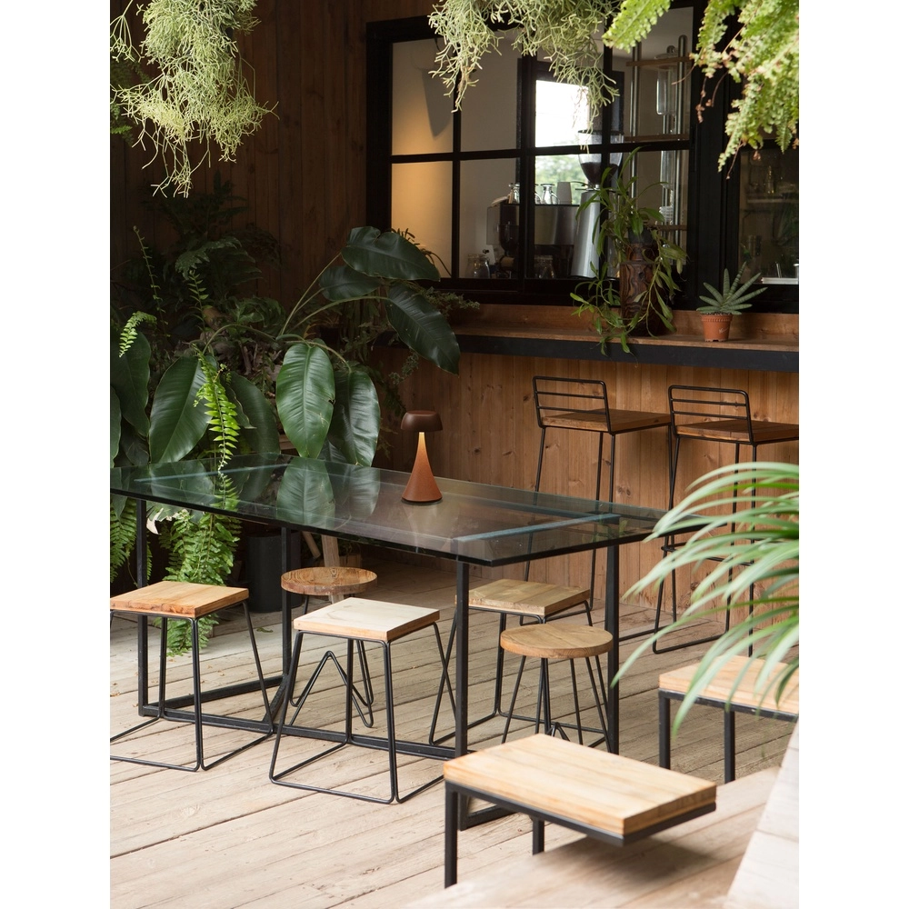 Lampe de table Ycro brun rouille rechargeable avec USB Lyora 5212017476999