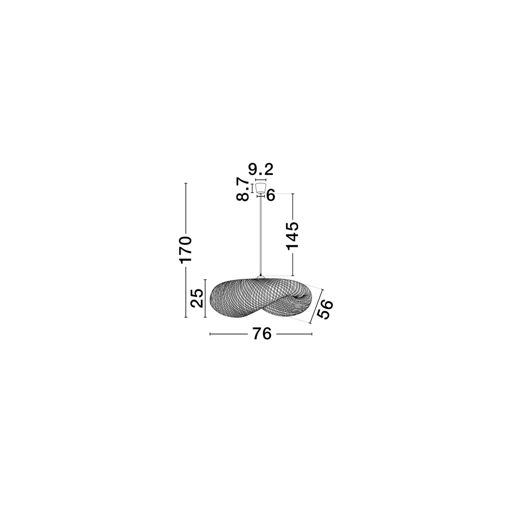 Suspension en bambou Adaline 76cm Lyora 5212017465634