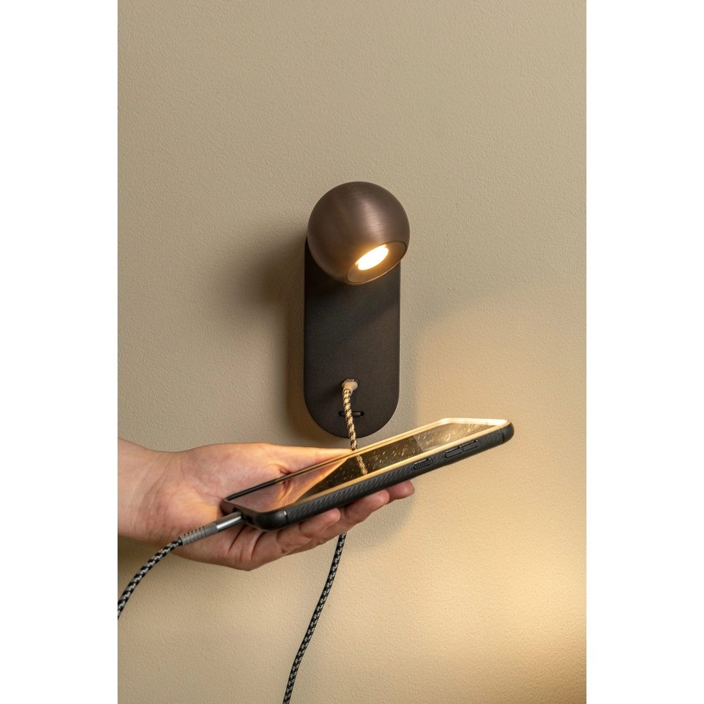 Ampoule de lampe murale Montana Dessinez le café brun Premium by Lucide 5411212680136
