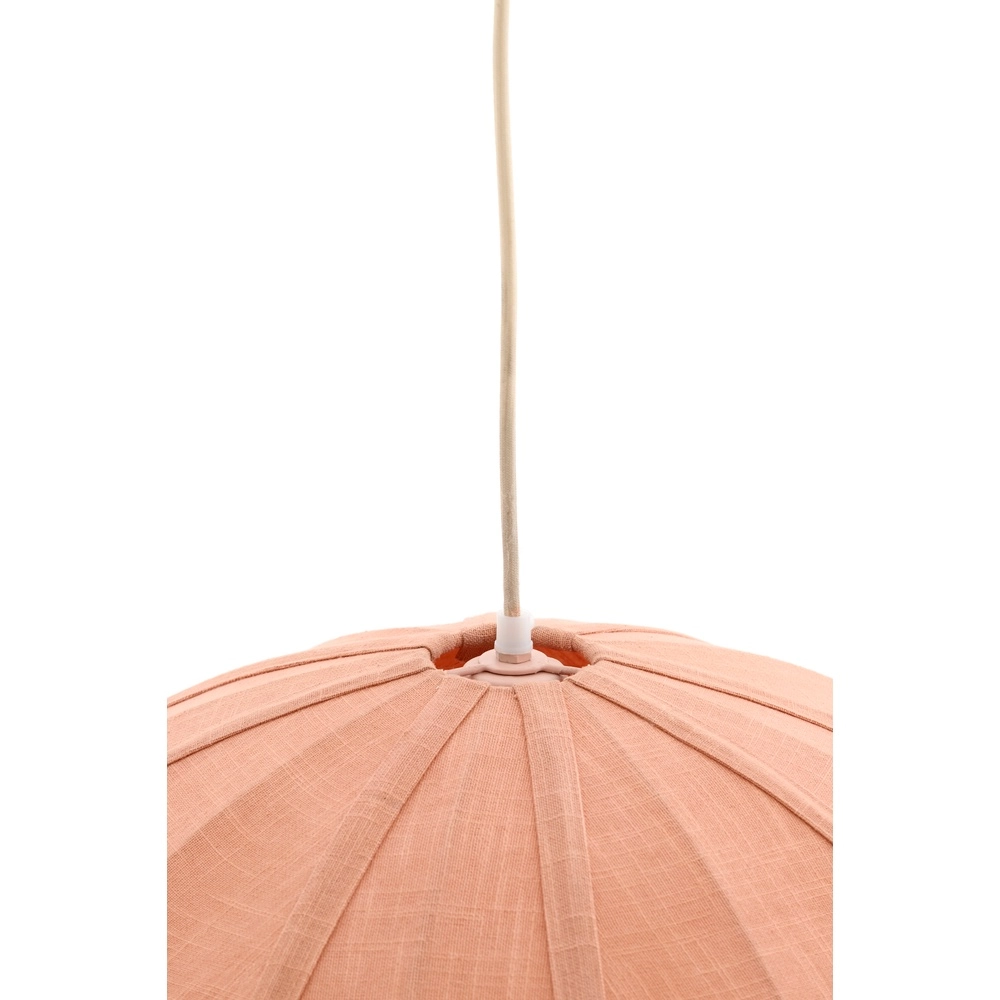 Lampe pendante en tissu Cesano Ø 64cm - rose clair Light & Living 8717807779320