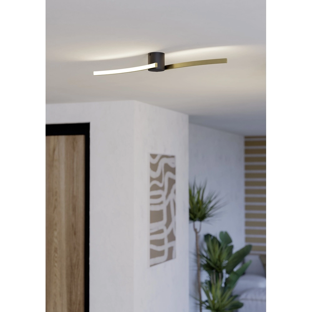 Lumière de plafond LED fine Aieta 72cm - or avec noir Eglo 9008606316106
