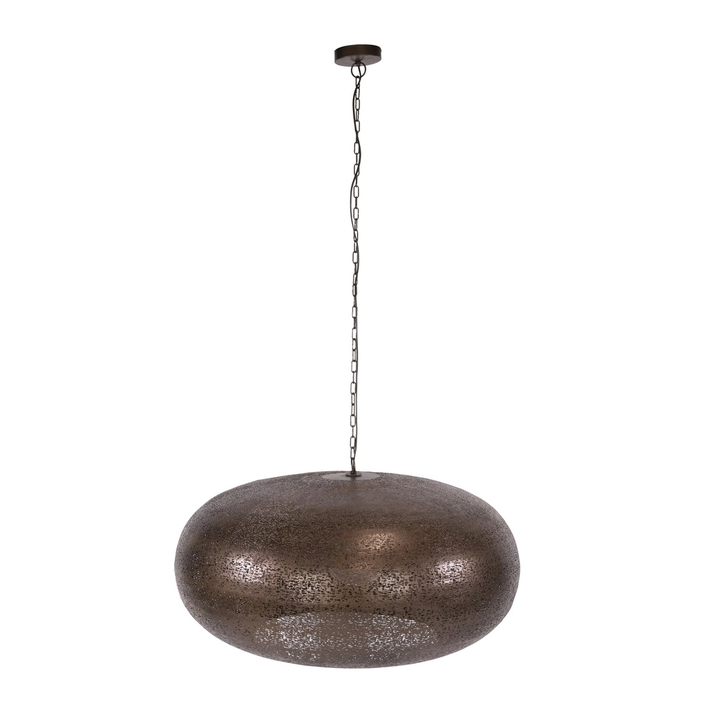 Lampe pendante de campagne Cielo Cuivre antique Ø 90cm Lyora 8716803514980
