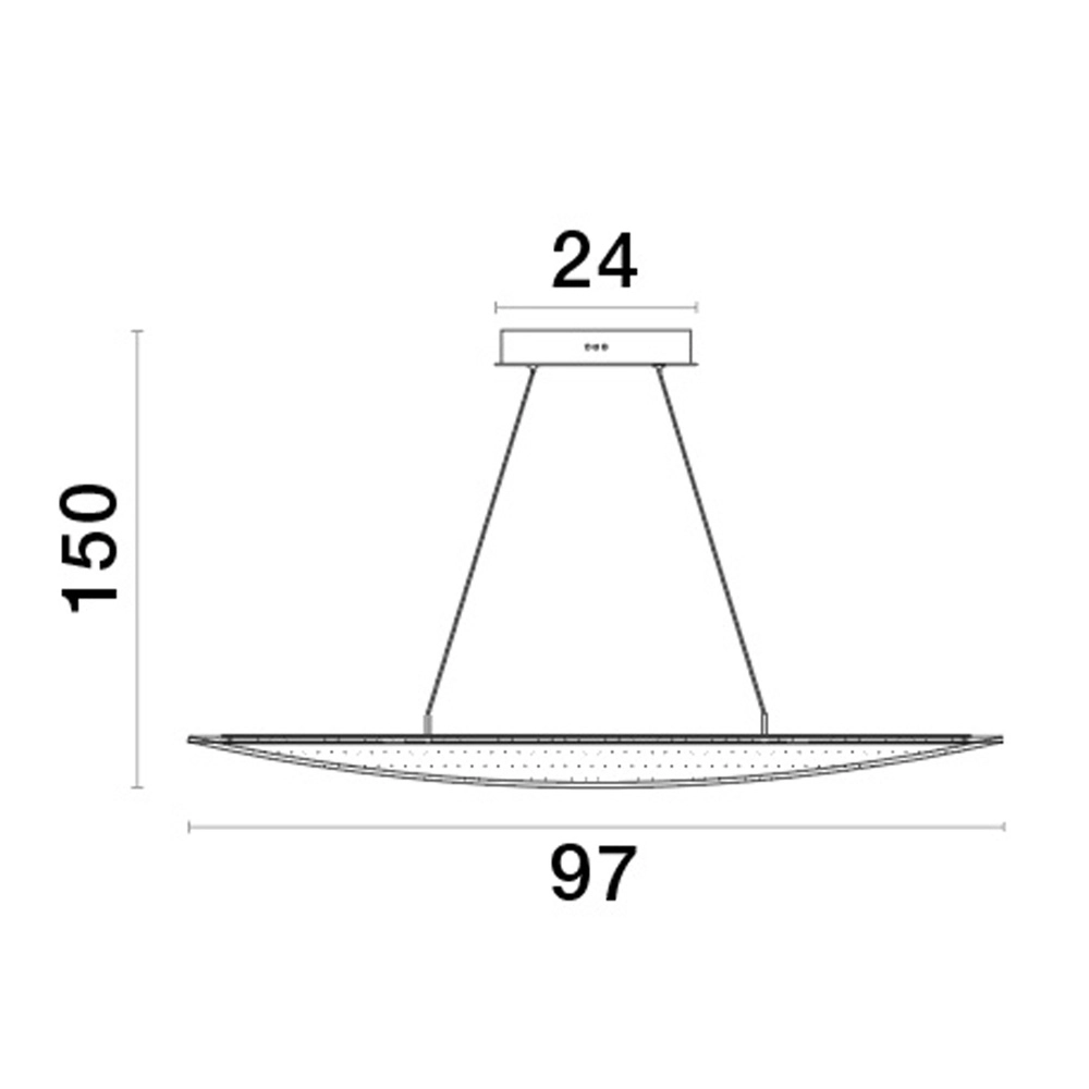 Suspension Agos Or avec plastique large Lyora 5212017439413