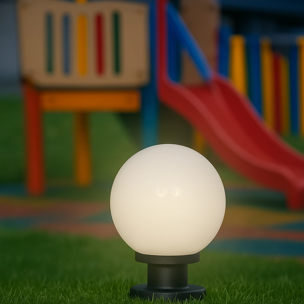 Lampe ampoule Bolano 31,5cm. Opale du piédestal Lyora 8716803507777