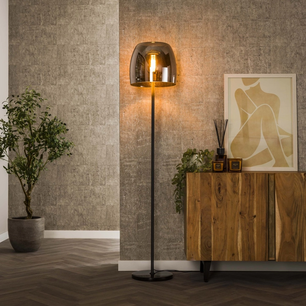 Lampe de pied en verre Drift Ø 35cm - 170cm de hauteur