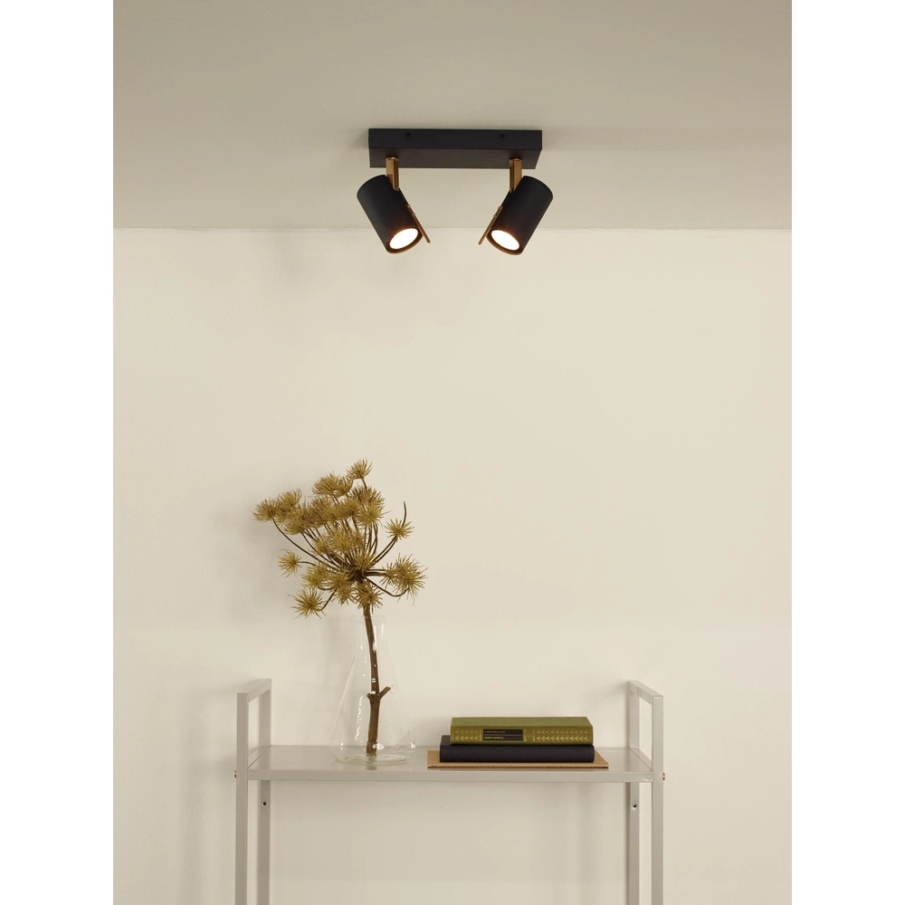 Lampe de plafond Grony 2-noir clair Lucide 5411212176905