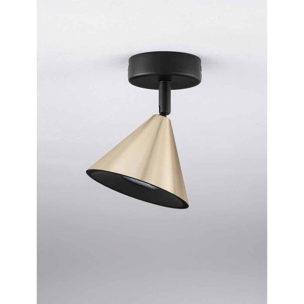 Plafonnier Conico noir avec or Lyora 5212017475350