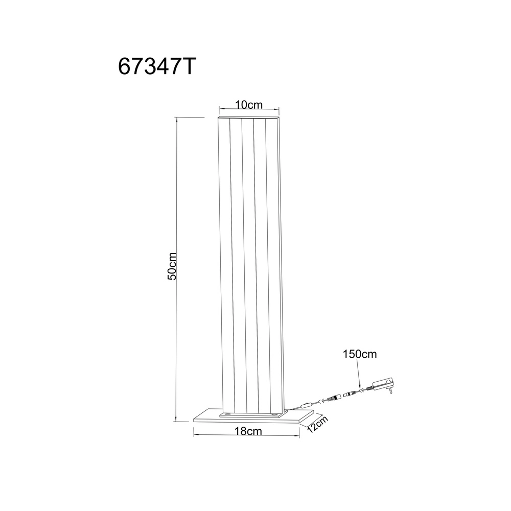Lampe de table Hayden noir avec bois Globo 9007371583584