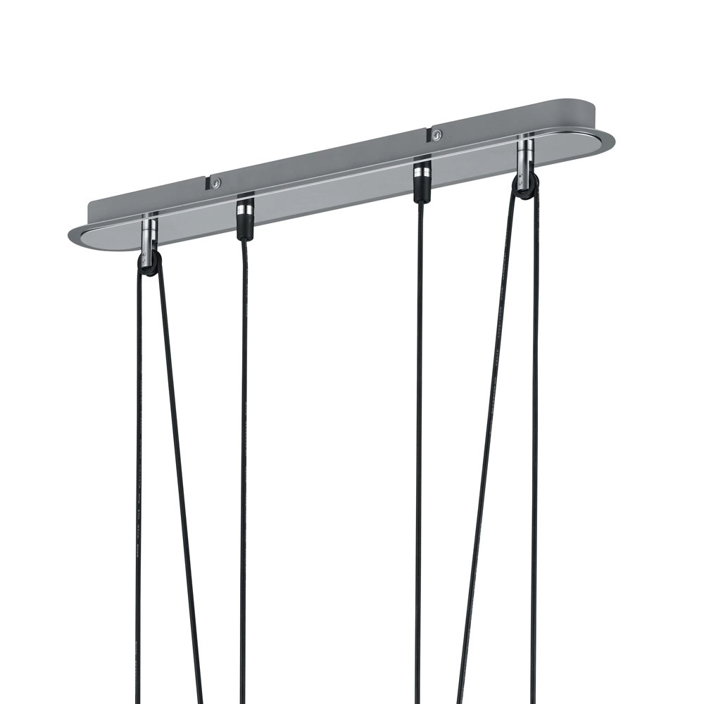 Lampe à suspension LED Levisto Nickel à 4 ampoules Trio 4017807281781