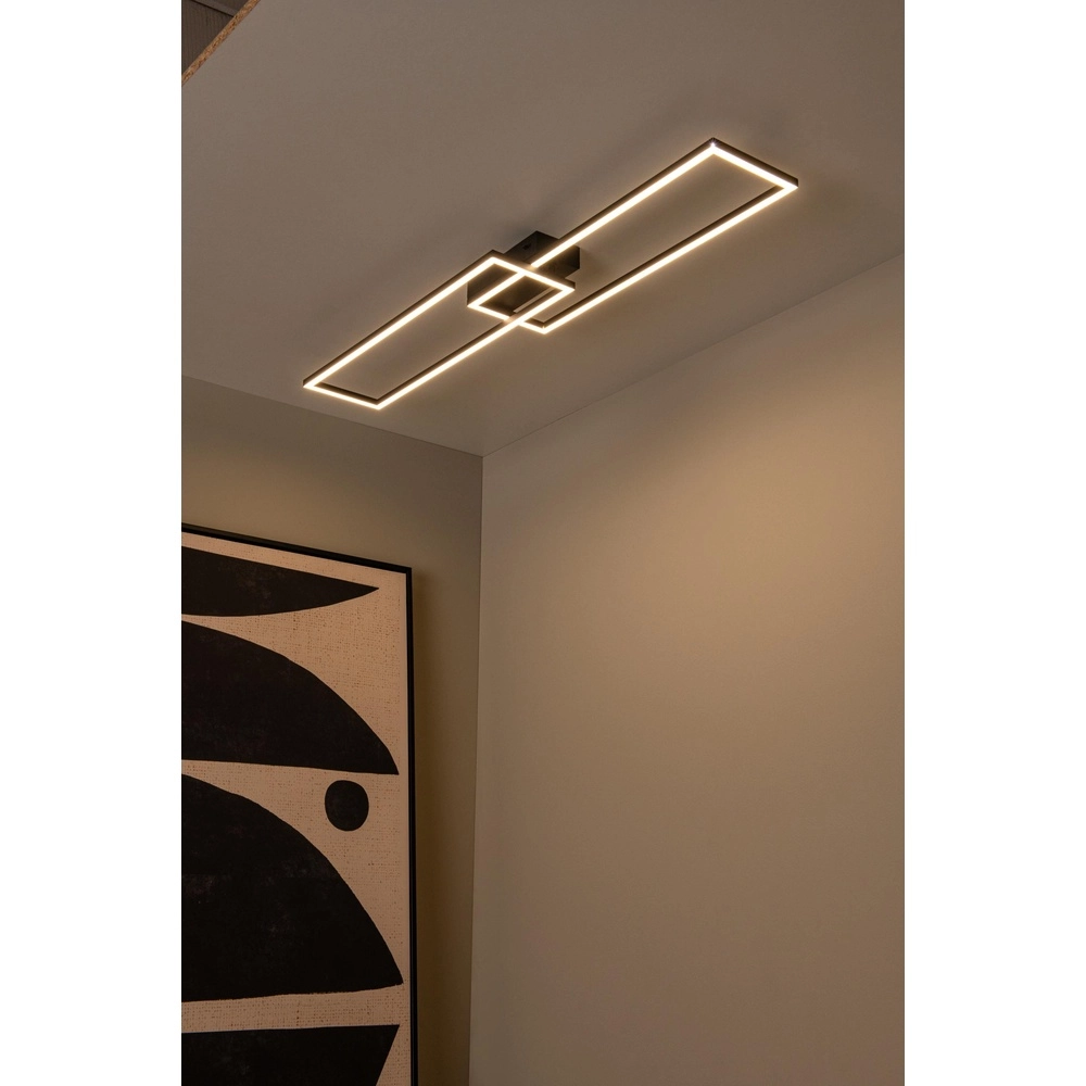 Lampe de plafond à design Arianne Noir allongé Lucide 5411212530905