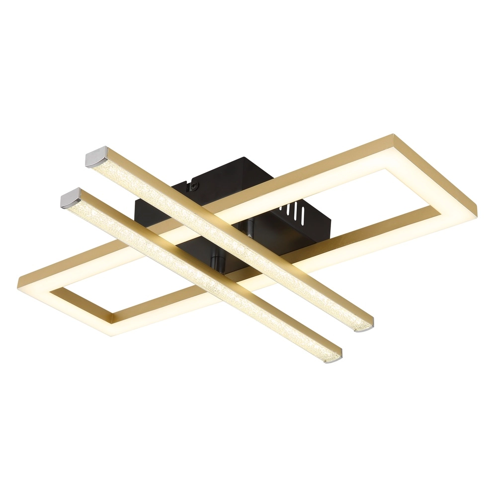 Lampe de plafond Highway noir avec or Globo 9007371453795