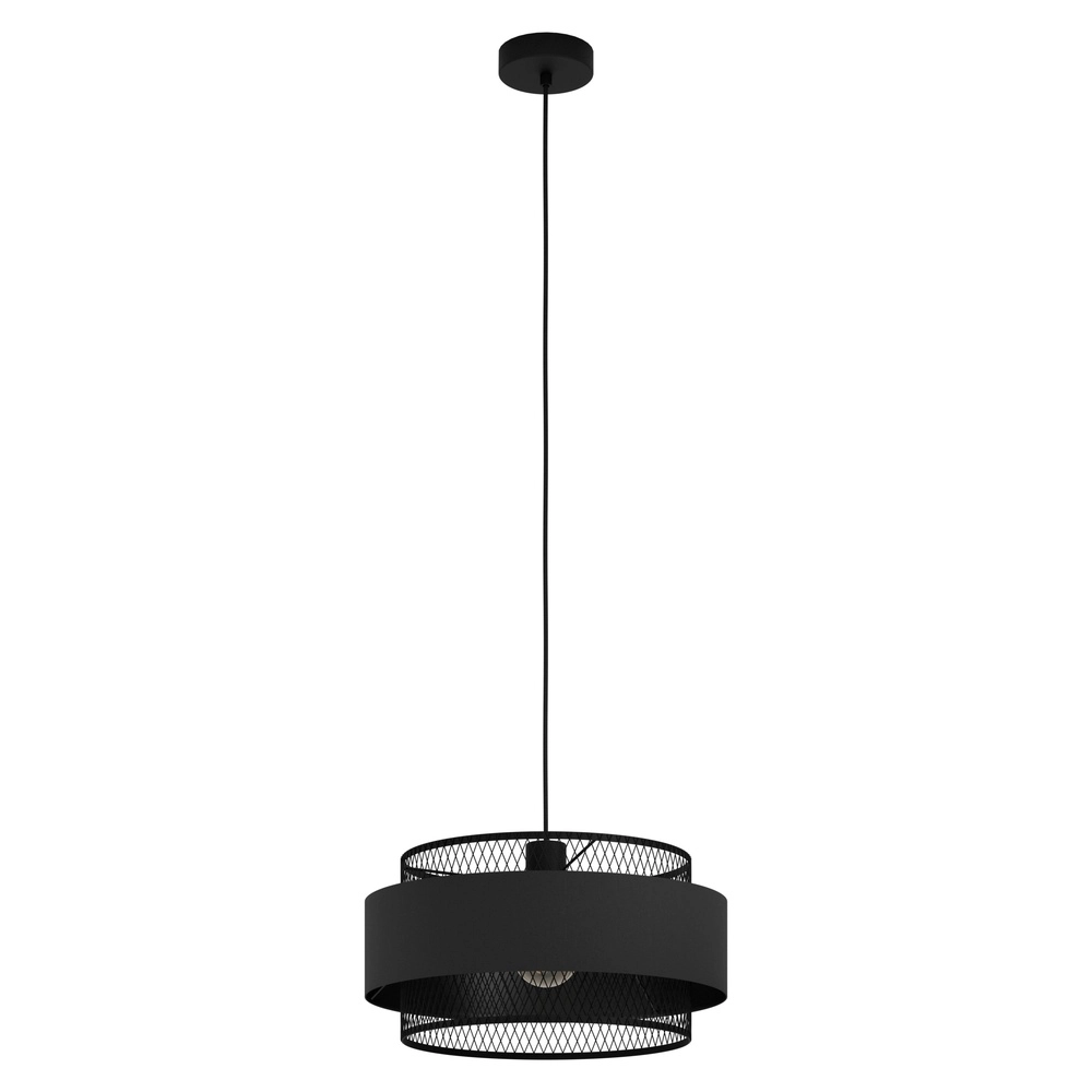 Lampe pendante noire Bazely Ø 40cm - 1x E27
