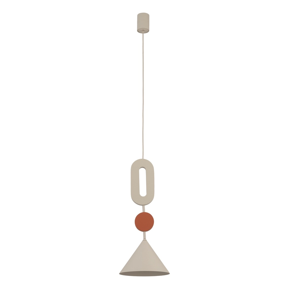 Lampe pendante unique Drops Color brun sable Ø 20,5 cm
