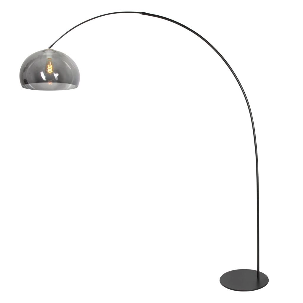 Lampe à arc noir Curve avec du verre fumé Steinhauer 8712746190595