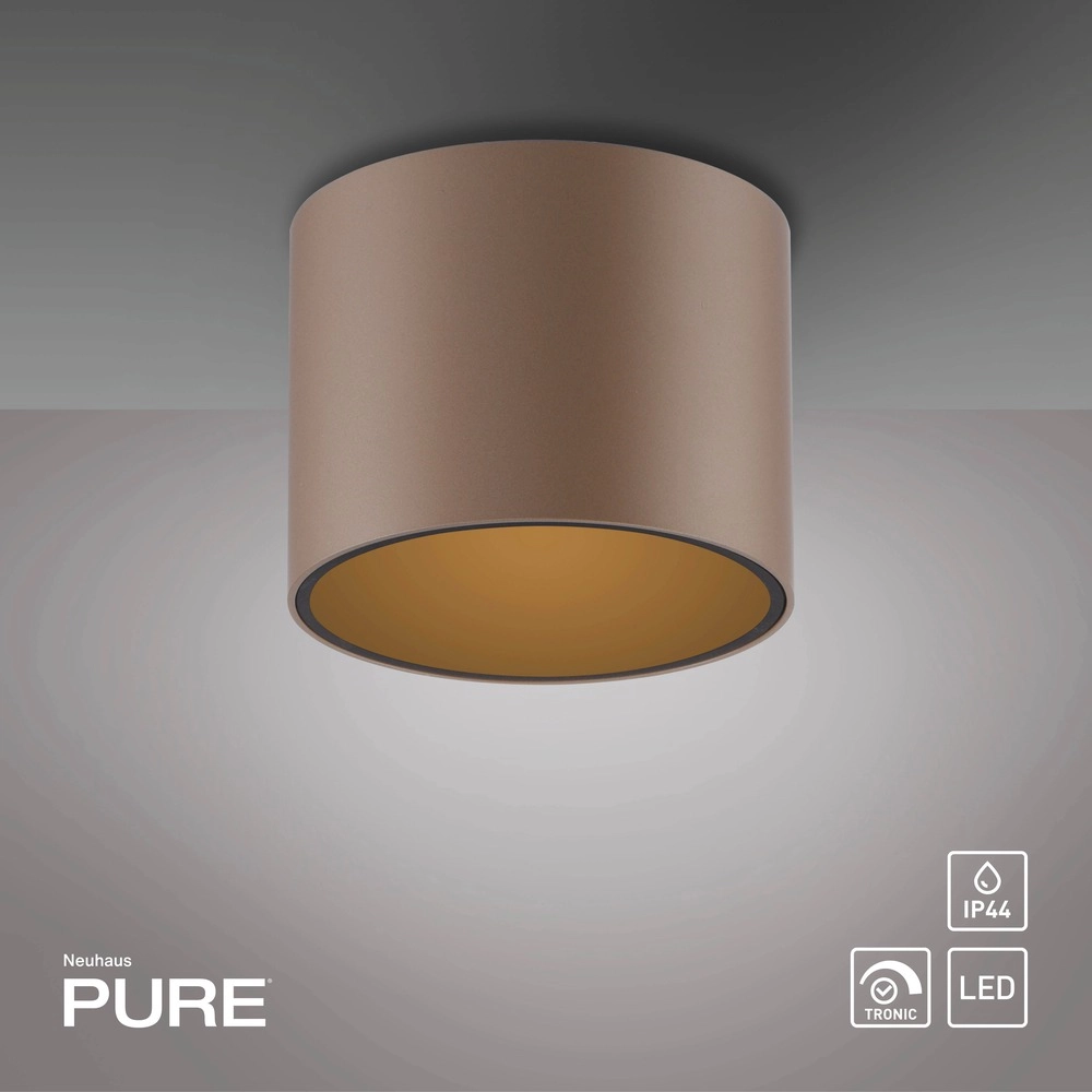 Emplacement monté en surface au plafond Pure Point Ø 11cm - bronce Paul Neuhaus 4012248395653