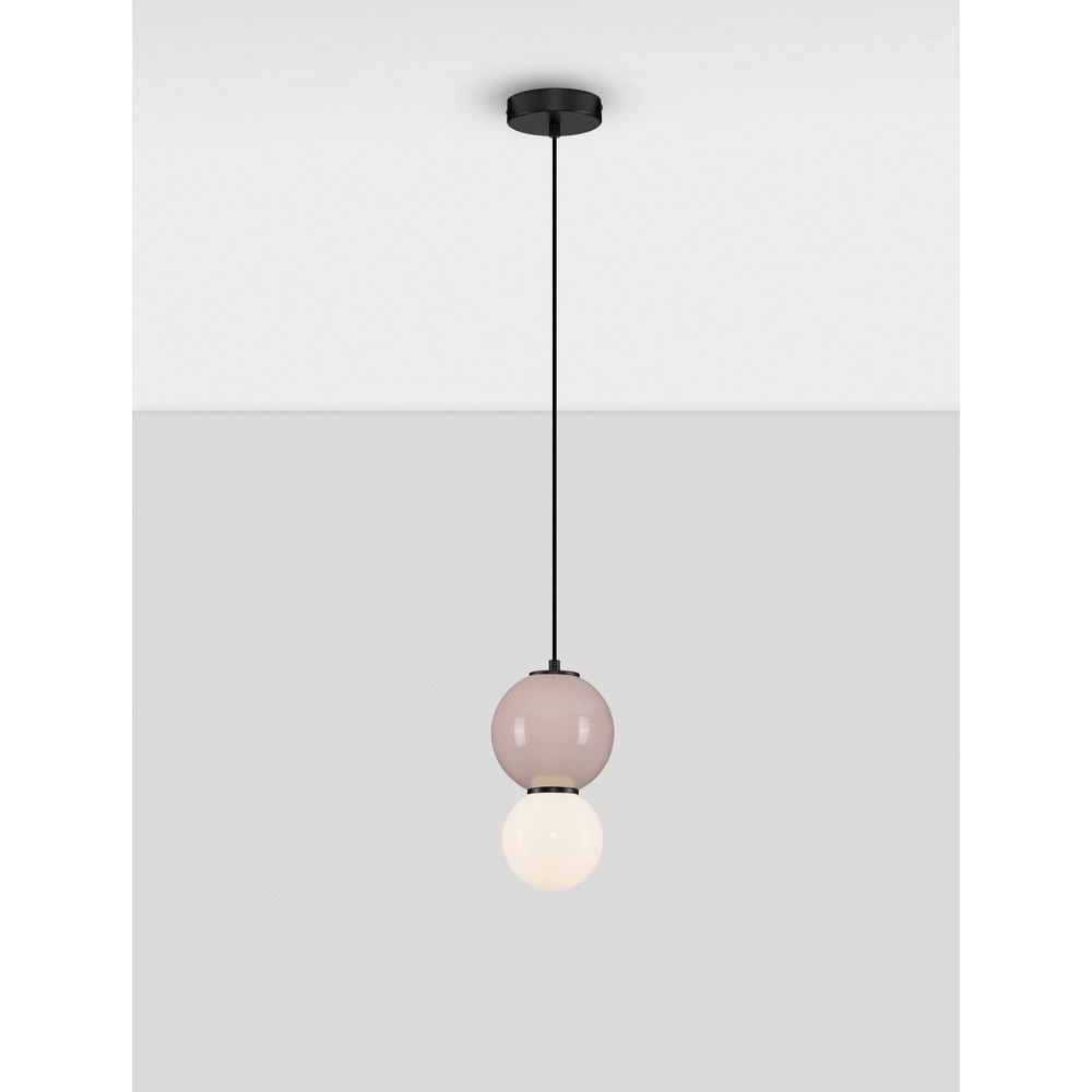 Suspension Noesis Ø 15cm brun moka avec blanc Lyora 5212017483713
