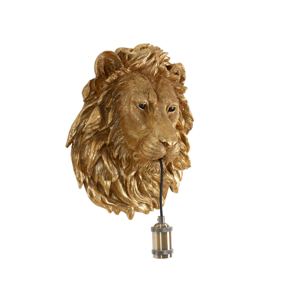 Lampe murale Lion Lion de bronze