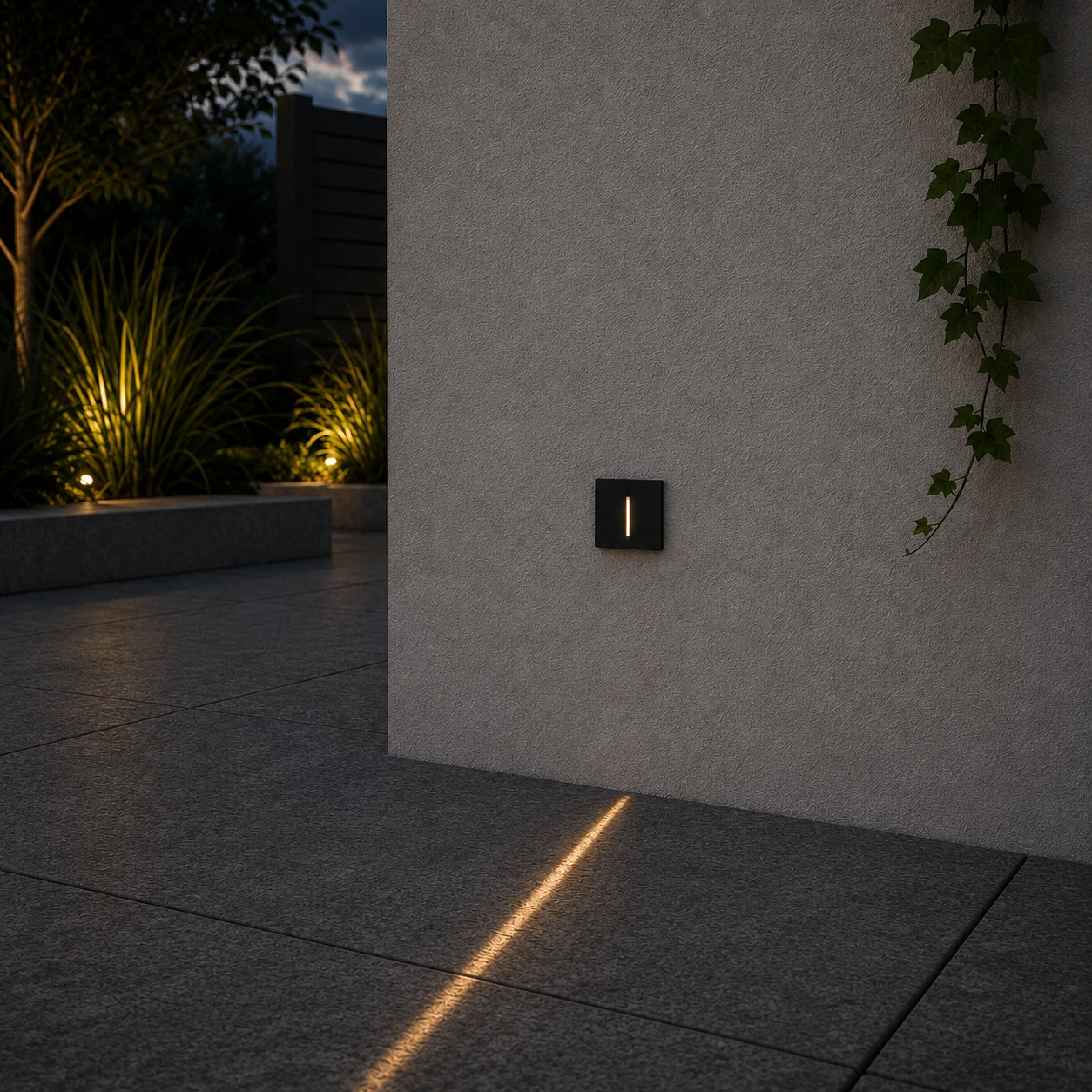 Lumière encastrée Aizen carré anthracite