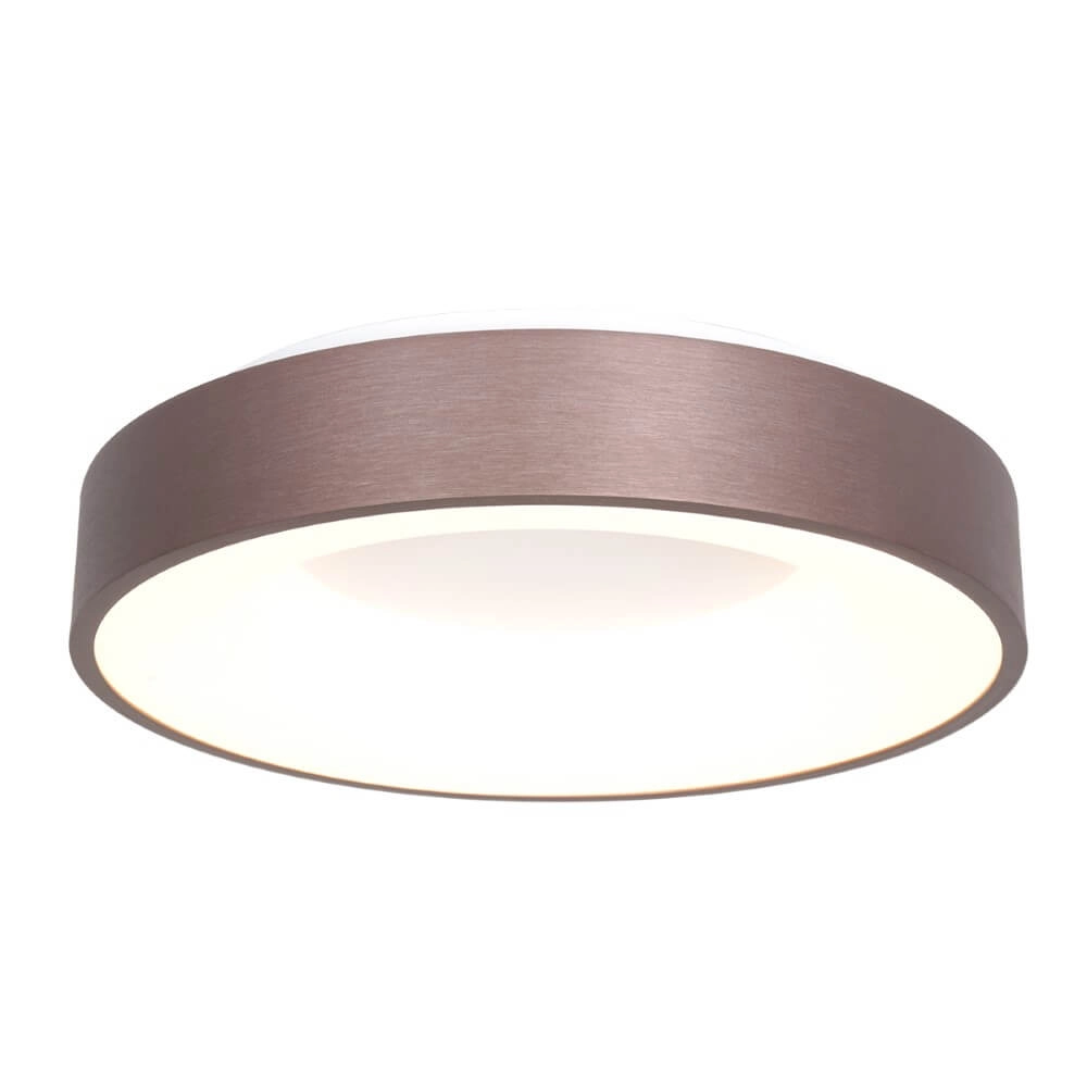 Plafonnier LED en bronze Ringlede Ø48cm