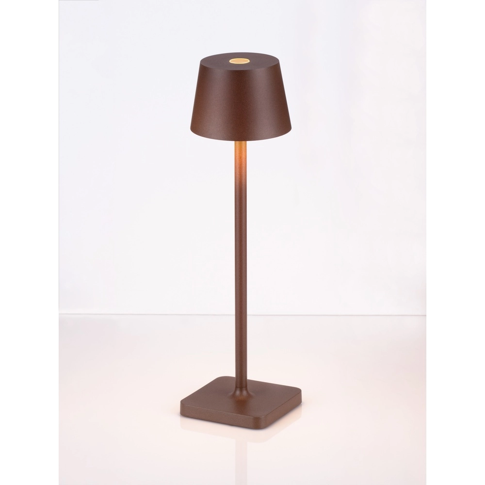 Lampe de table rechargeable Deck Brun rouille Lyora 5212017449245