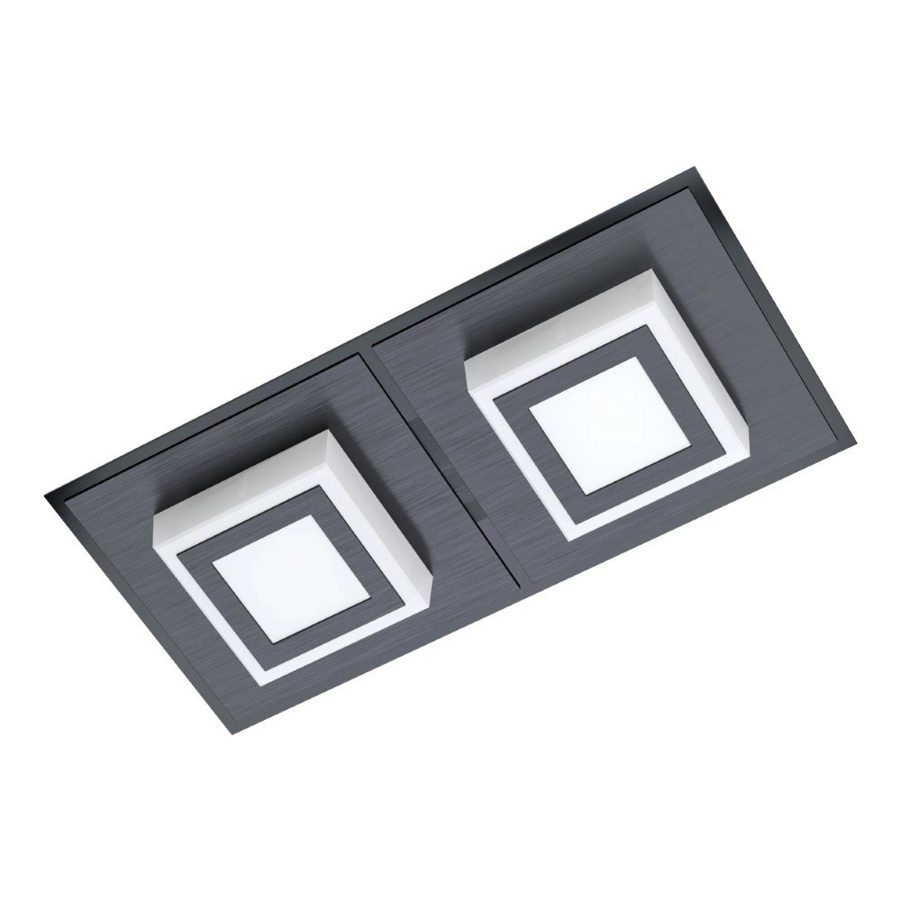 LED plafonnier Masiano 1 2 lumières noir LED plafonnier Masiano 1 2 lumières noir