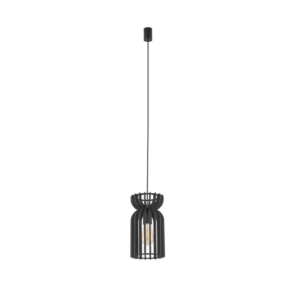 Lampe suspendue en bois Kymi Ø 16 cm - noir Lyora 5903139105743