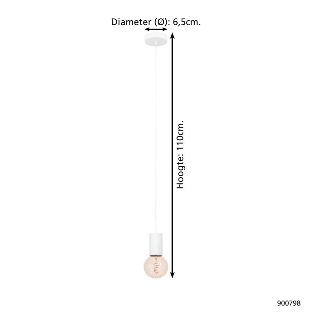 Pendule blanche Pozueta 1 E27 Eglo 9008606270231