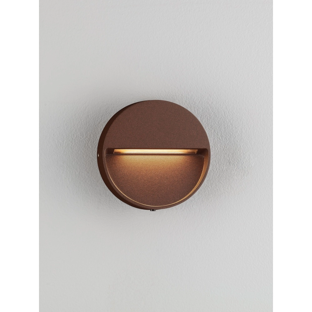 Lampe murale ronde Sete Brun rouille Lyora 5212017497932