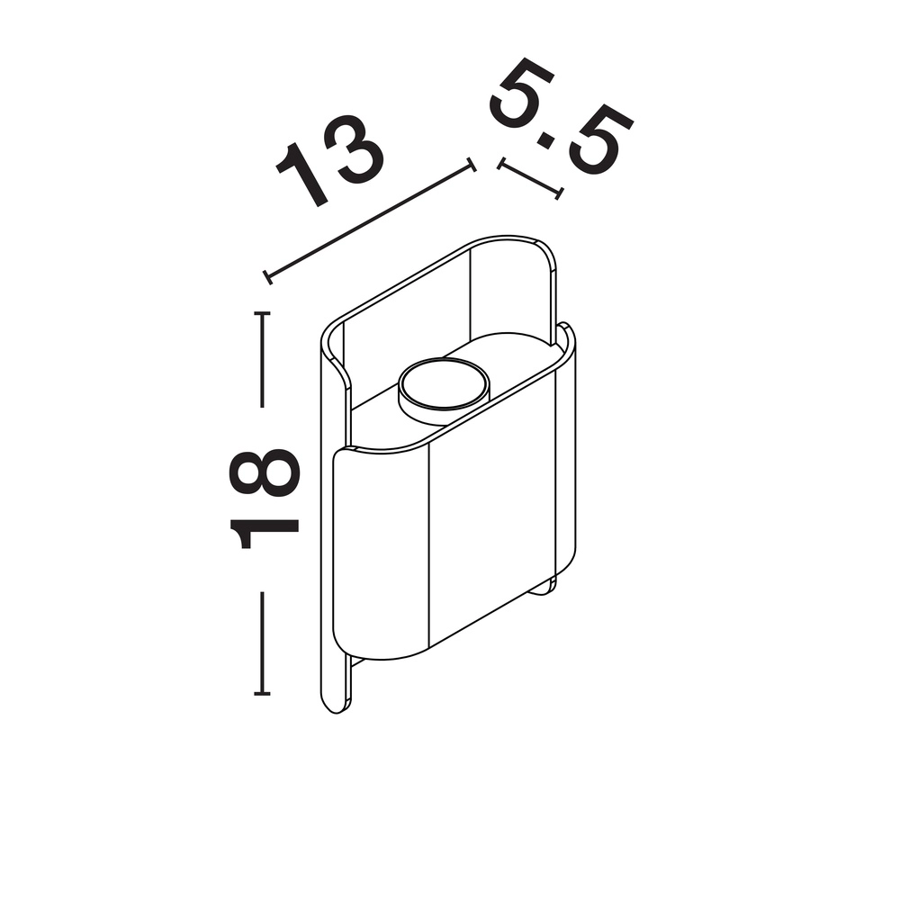 Spot apparent noir Polly 18cm Lyora 5212017465160