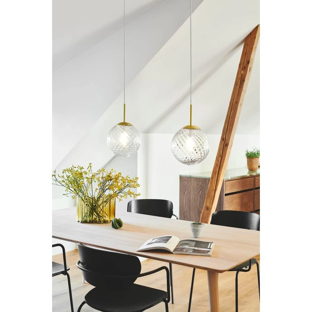 Suspension en verre Chisell laiton Ø 25cm Nordlux 5704924015656