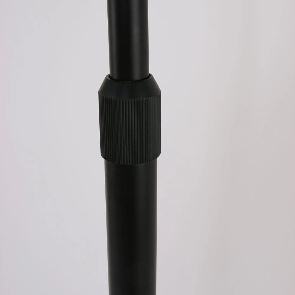 Lampe à arc Stresa noir avec abat-jour en lin blanc Steinhauer 8712746106626