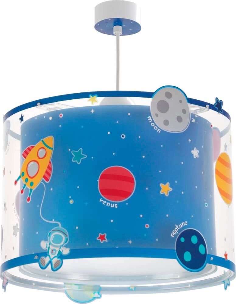 Lampe suspendue chambre d'enfant Planets bleu