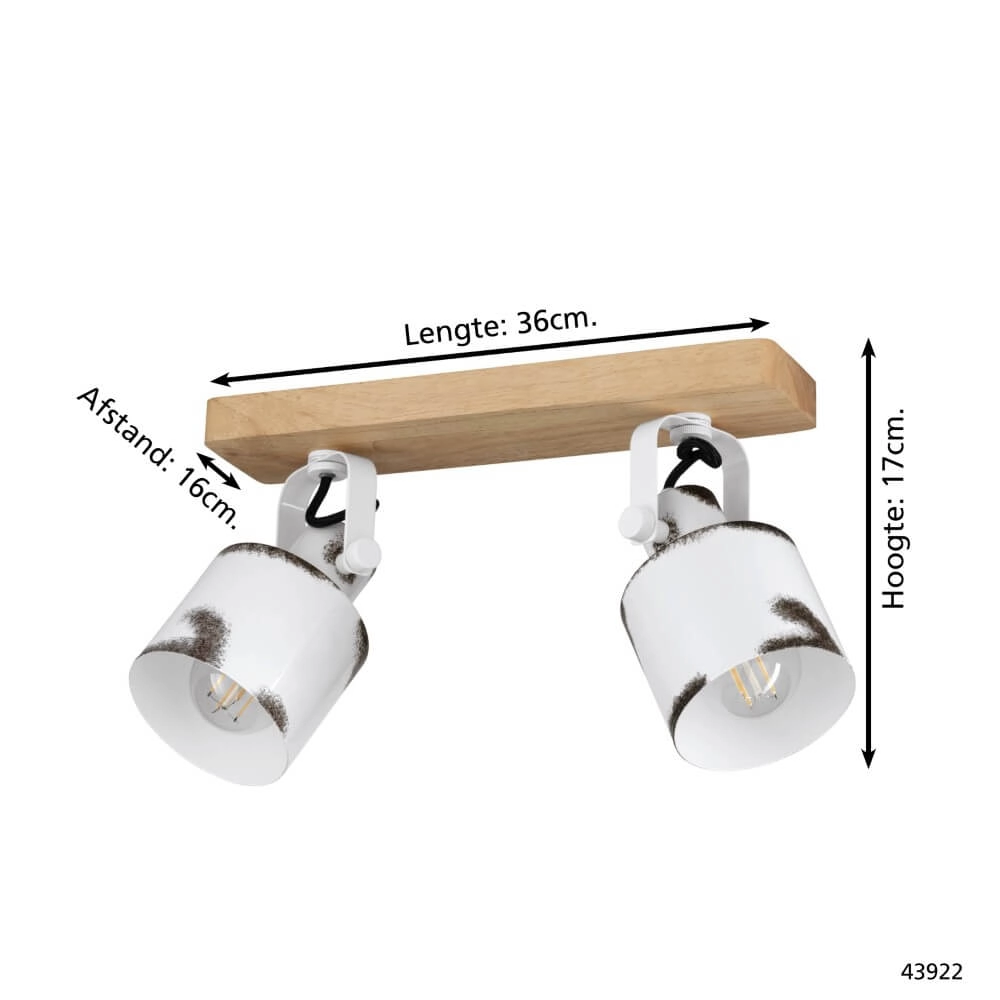 Spot de plafond rétro Kilburn 2 lumières Eglo 9002759439224