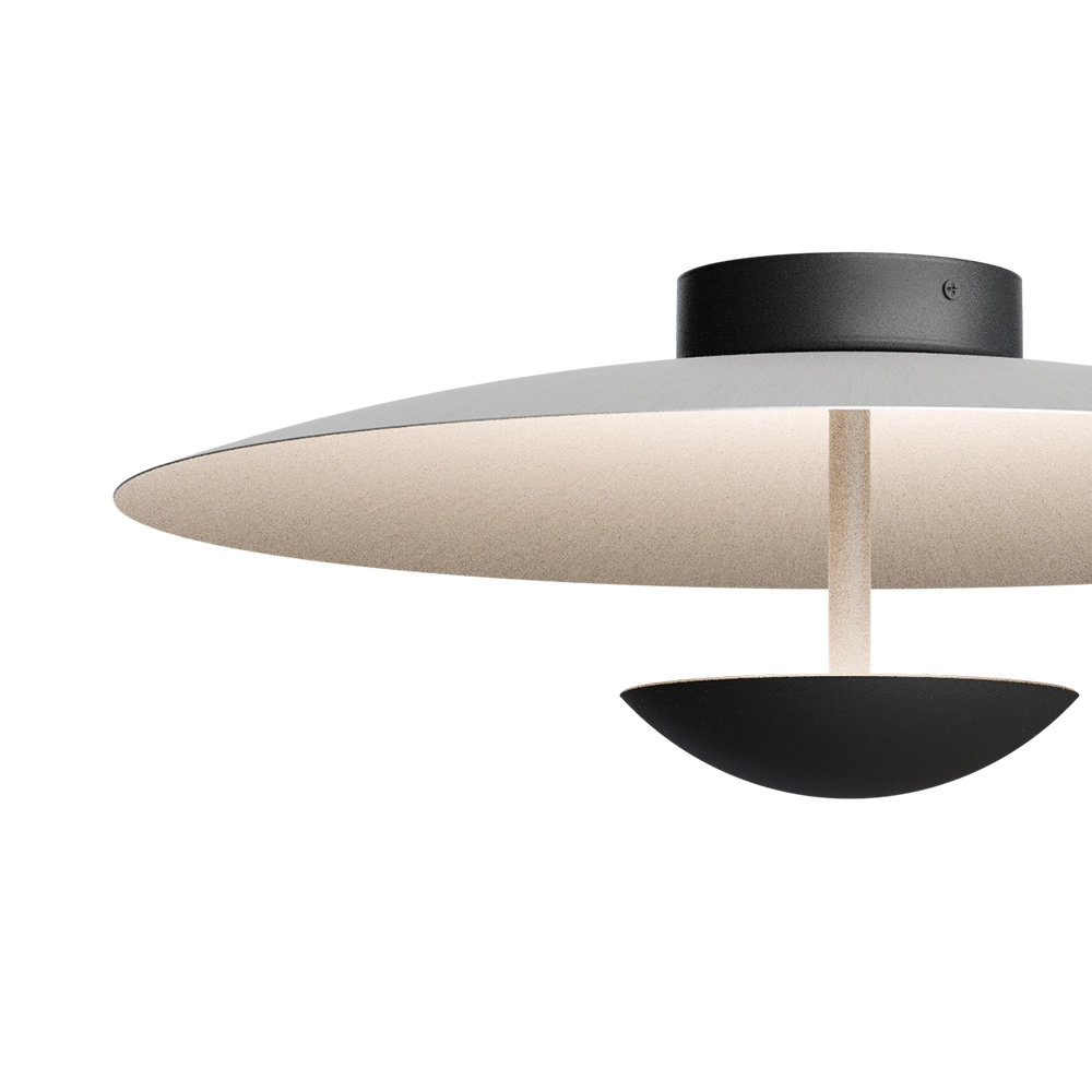 Lampe de plafond 16 cm Scala Ø 45cm noir avec du nickel Masterlight 8718121397436