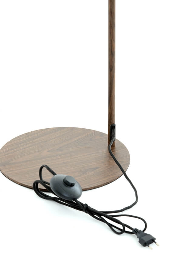 Lampadaire Donio Imprimé bois foncé Light & Living 8717807759568