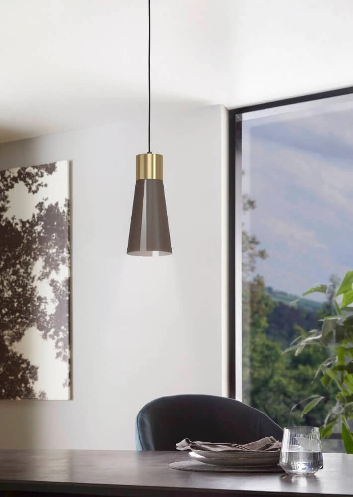 Lampe à suspension moka Losalomas Ø 13,5 cm Eglo 9002759988388