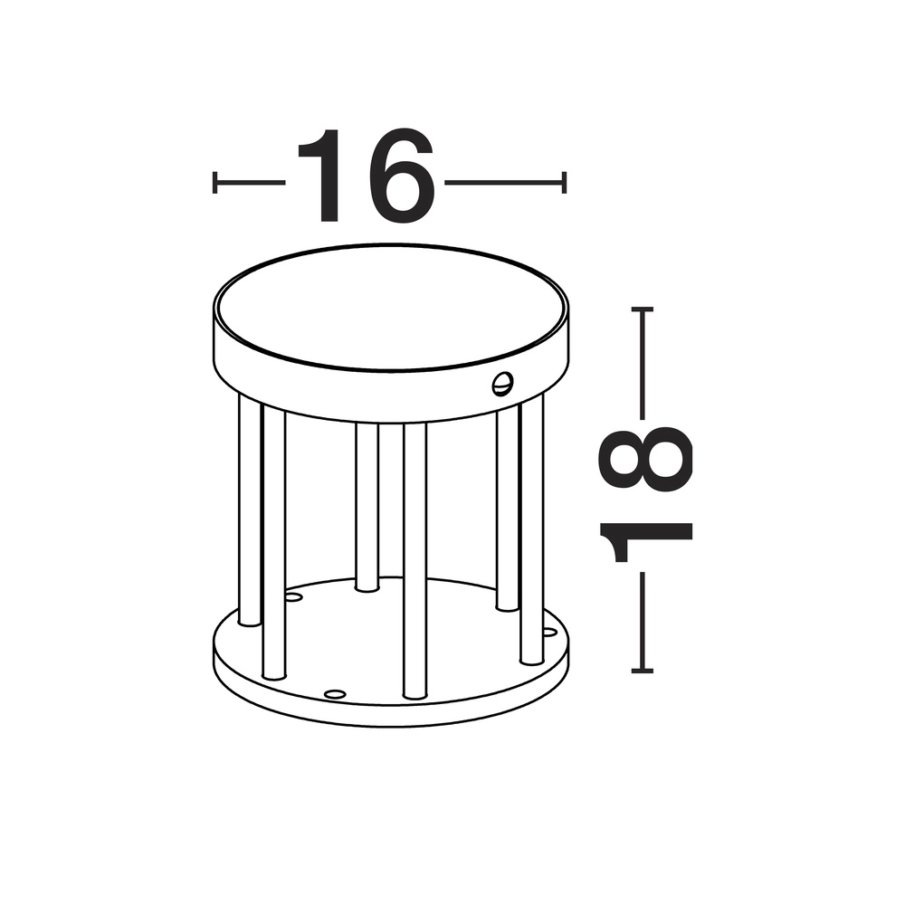 Lampe de jardin solaire Aigo anthracite 18cm Lyora 5212017449429