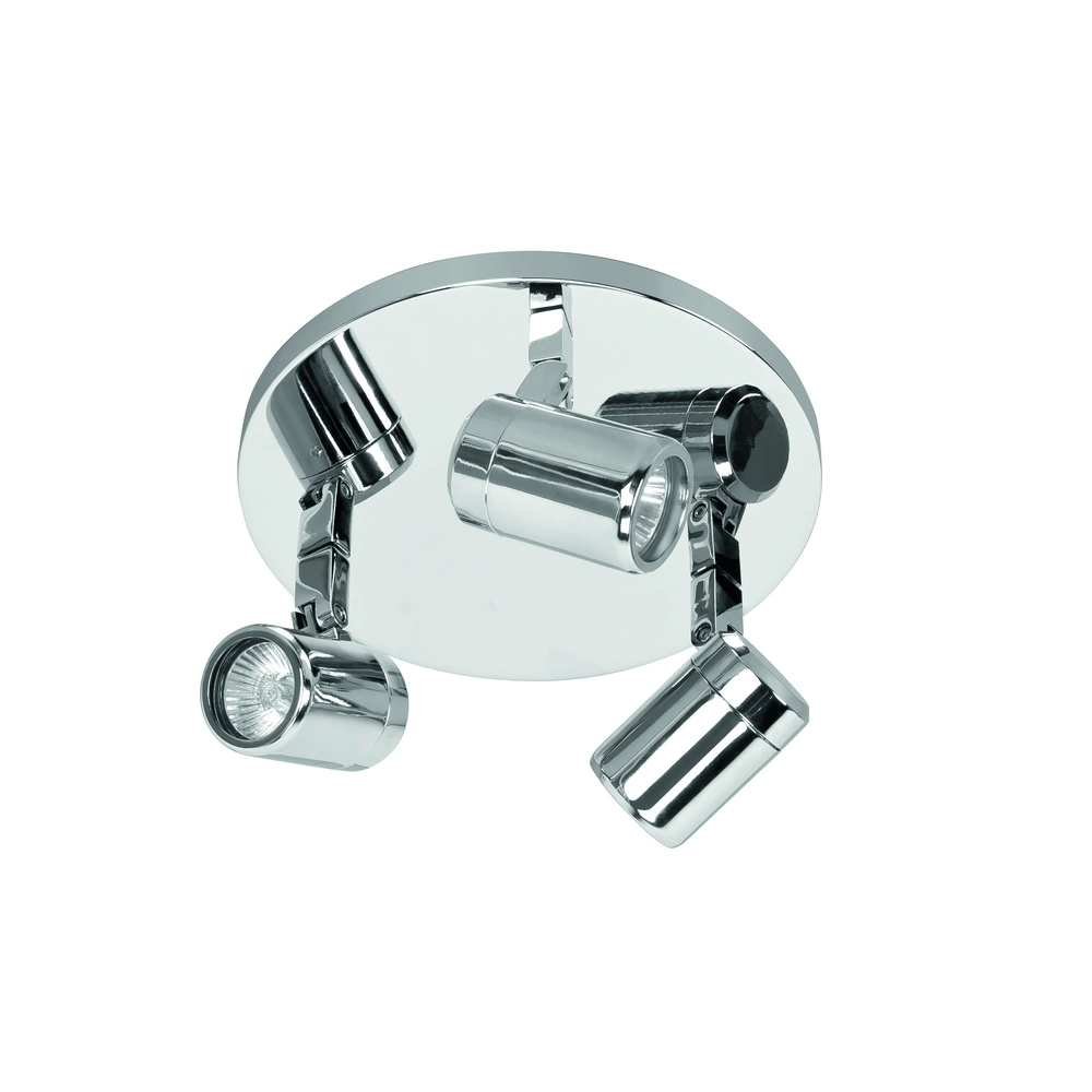 Projecteur de salle de bain Rain Chrome à trois lumières